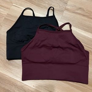 Lot of 2 EUC Lululemon Ebb to Street High Neck Bra, size 8